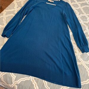 LOFT Long Sleeve V-Neck Sweater Dress